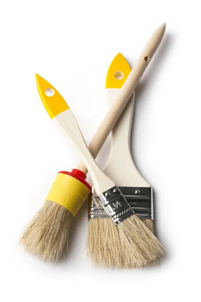 Paint brushes on the white background — Stock Photo, Image