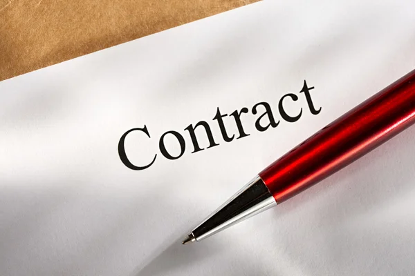 Contract conceptie met pen — Stockfoto
