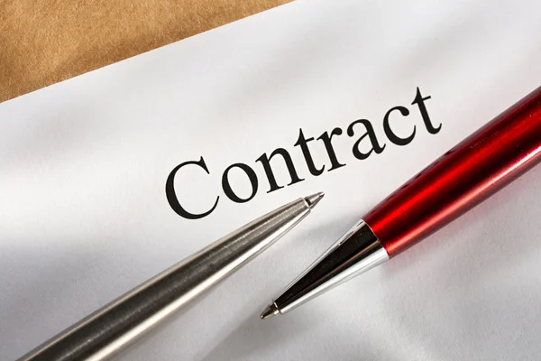Contract conceptie met pen — Stockfoto