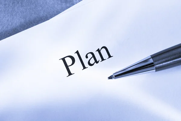 Plan conception with pen — Stock Photo, Image