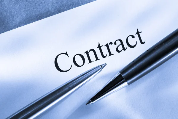 Contract conception with pen — Stock Photo, Image