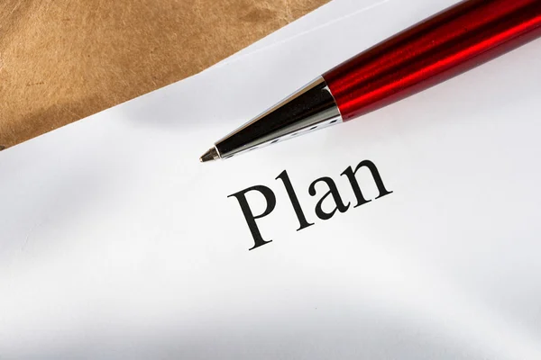 Plan conception with pen — Stock Photo, Image