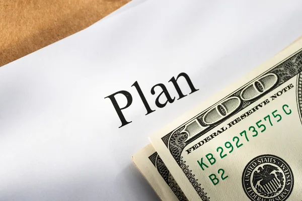 Plan conception with money — Stock Photo, Image