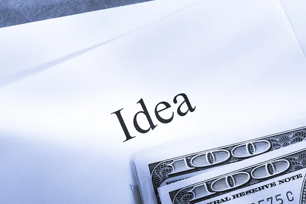Idea conception with money — Stock Photo, Image