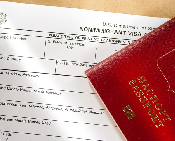 Formular de cerere cu pașaport — Fotografie, imagine de stoc
