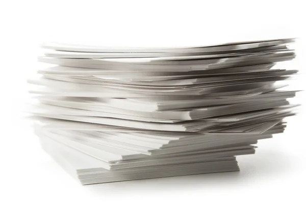 Empilement de cartes de papier blanc — Photo