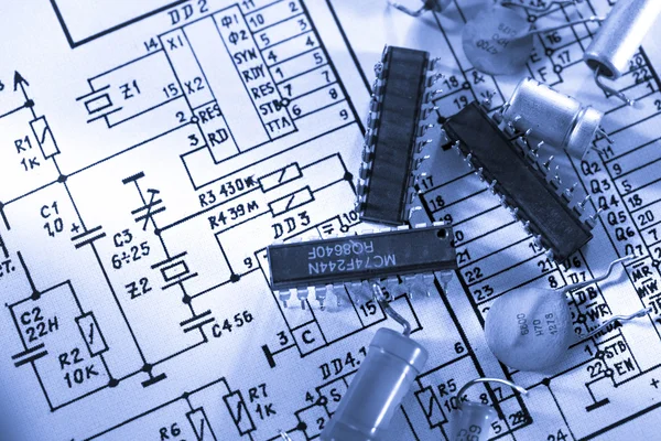 stock image Engineering drawing with details