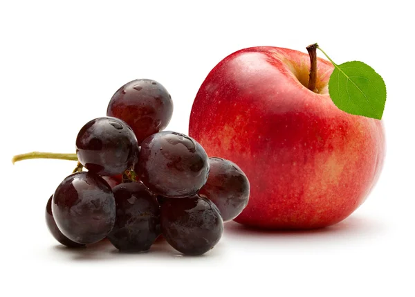 Mela rossa e uva — Foto Stock