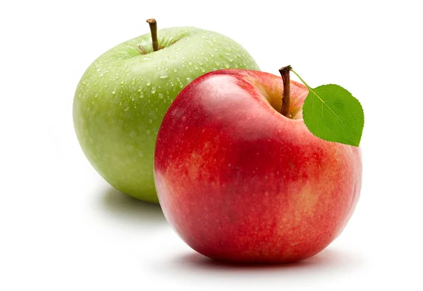 Manzana verde y roja —  Fotos de Stock