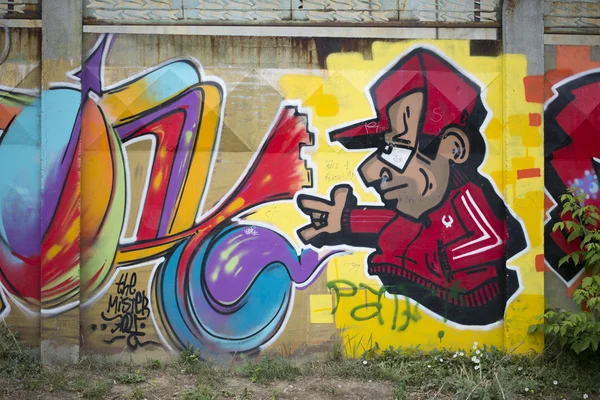 Art of graffiti on the street wall — Stock Photo, Image