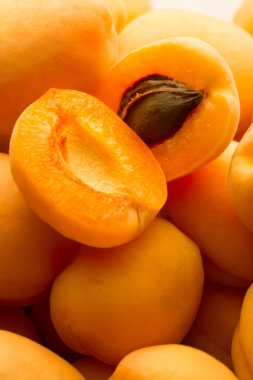 Heap of ripe apricots clipart