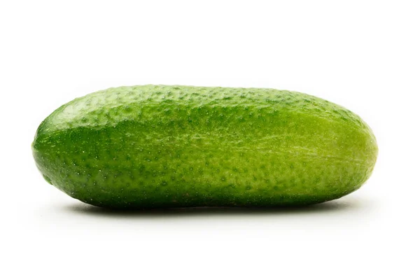 Fresh green cucumbers on white — Stock Photo, Image