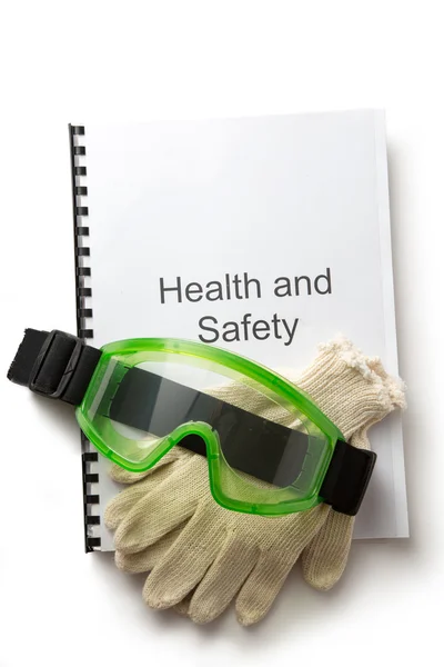 Registro de saúde e segurança com óculos — Fotografia de Stock