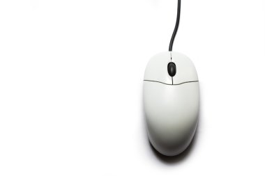 beyaz arkaplanda bilgisayar faresi