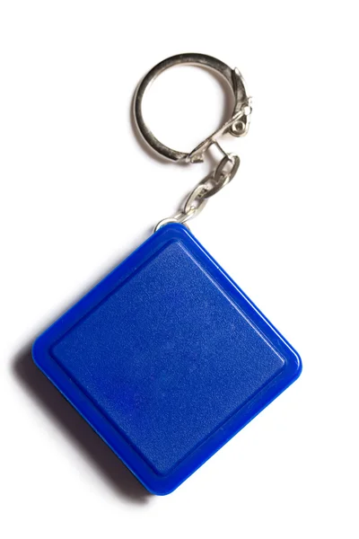 Étiquette carrée avec porte-clés en métal — Photo