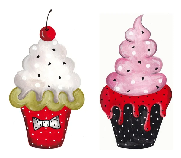 Set von Cupcakes. — Stockfoto