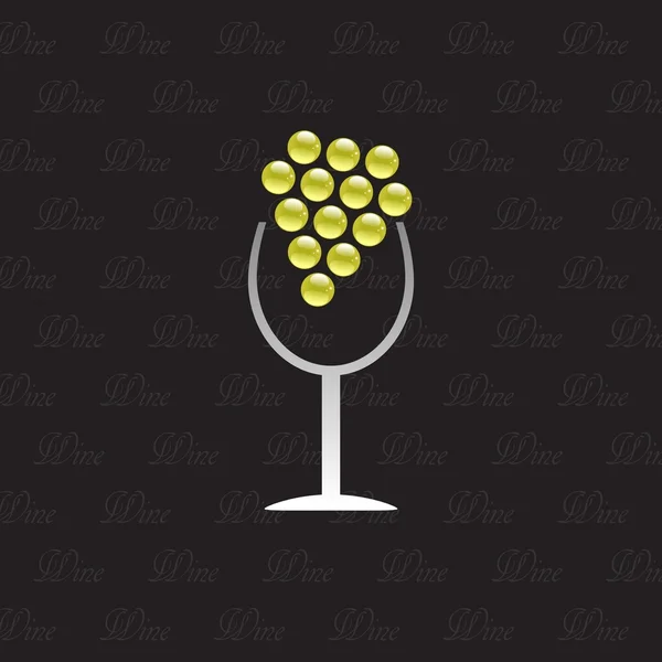 Logo wijn huis op zwarte achtergrond — Stockfoto