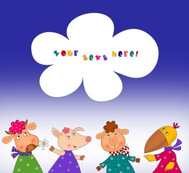 Announcement cover for kids clipart