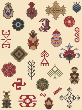 Collection of carpet patterns clipart