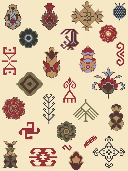 Колекція килимових візерунків — стоковий вектор