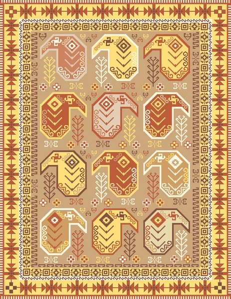 地毯风格地毯设计 — 图库矢量图片