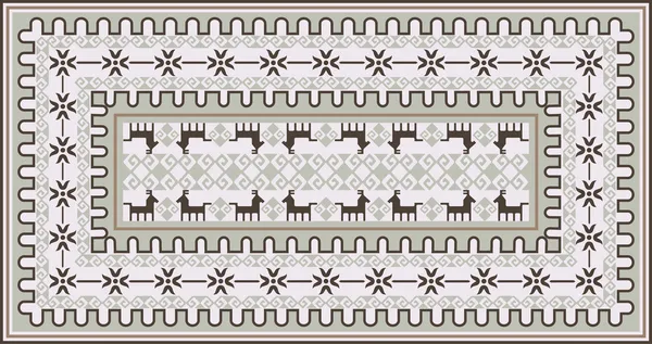 Stylish Ornamental Carpet Design — Stock Vector