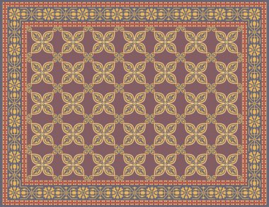 Multicolored Rug with a Traditional Look clipart