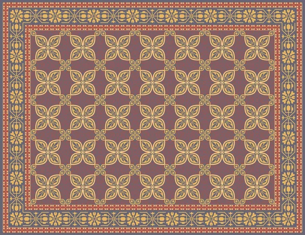 Vícebarevné koberec s tradiční vzhled — Stockový vektor