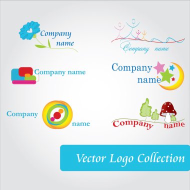 Vector logo collection Modern company logos clipart