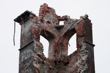 Tower ruin close up clipart