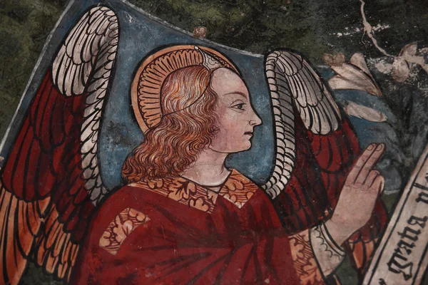 Välsignelse angel fresco — Stockfoto