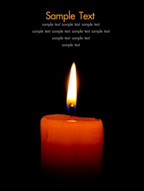 A single burning candle clipart