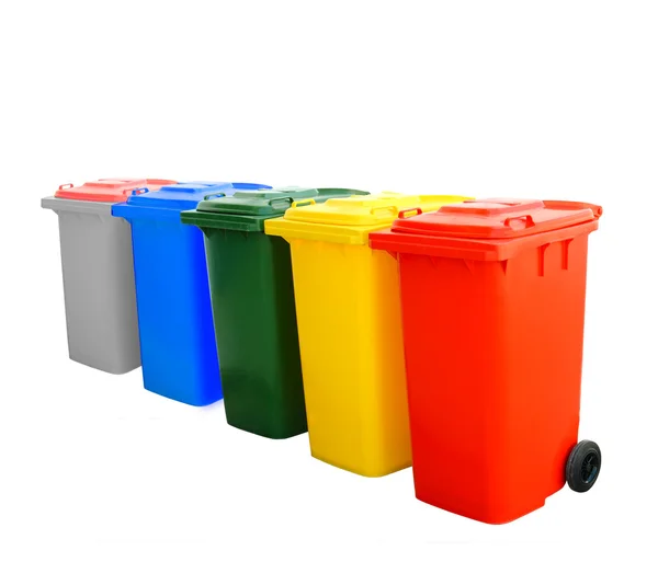 Colorful Recycle Bins — Stock Photo, Image