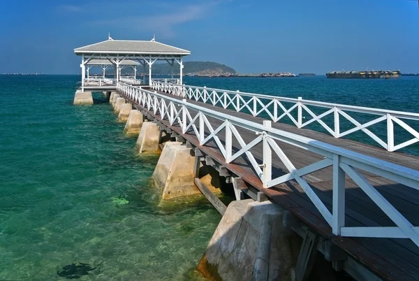 stock image Wood waterfront pavilion