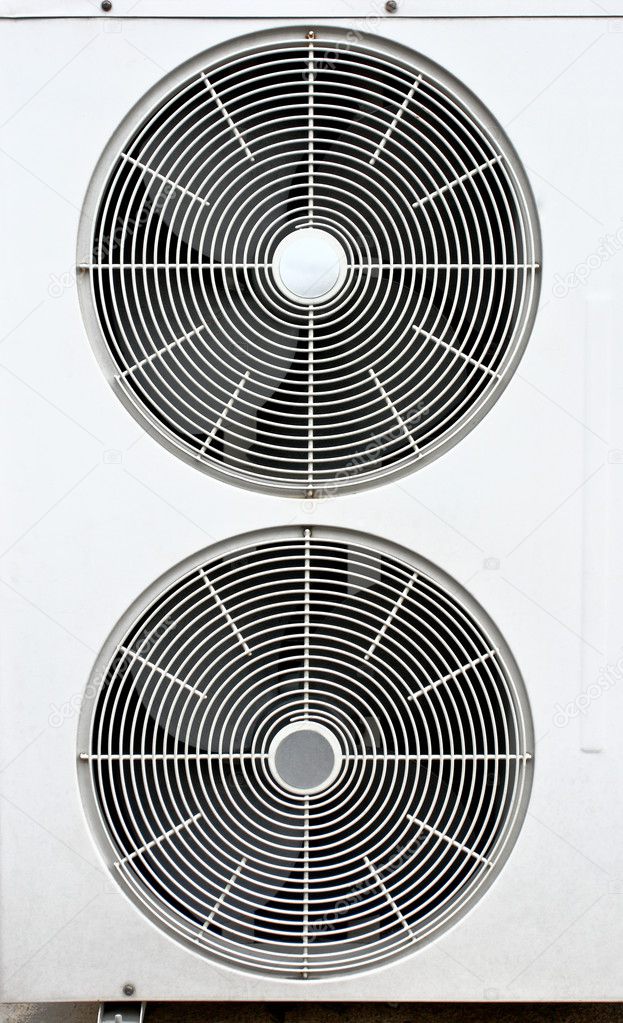 White fan of air conditioners