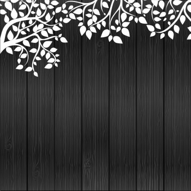 Floral on wood clipart