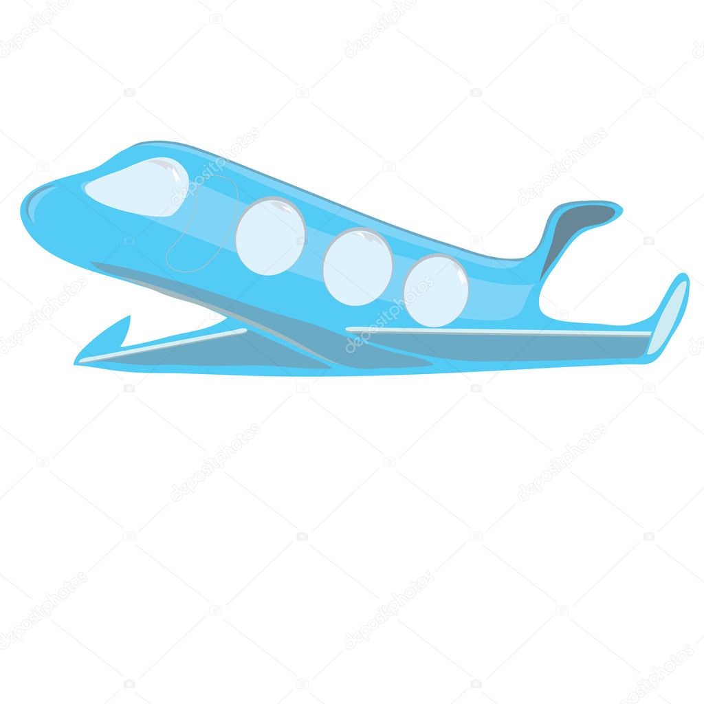 A toy airplane blue with a place for