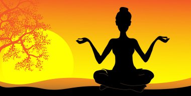 Yoga, vector image clipart