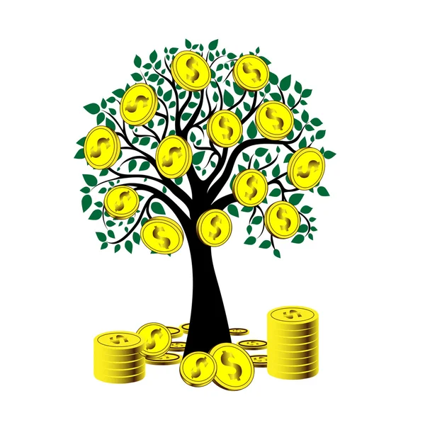 Drzewo pieniędzy — Wektor stockowy