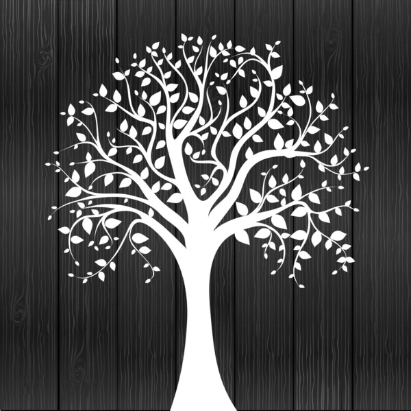 Beyaz ağaç — Stok Vektör