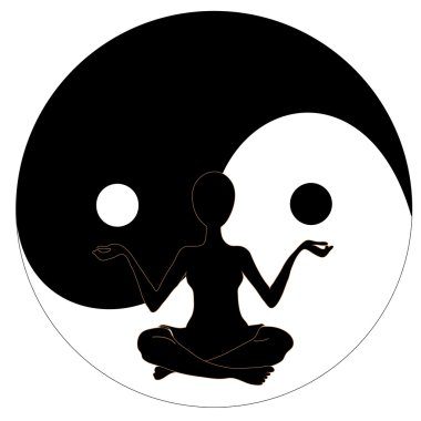 yin yang sembolü ve yoga