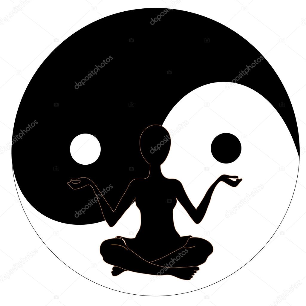 Yin yang symbol and Yoga