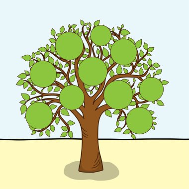 Family tree, vector clipart