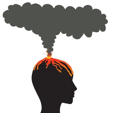 Explosion brain, vector concept clipart