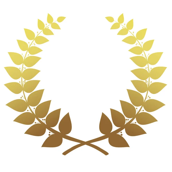 Gold laurel wreath isolated, vector — Stock Vector