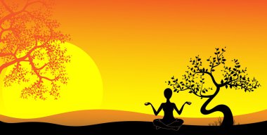 Yoga, vector image clipart