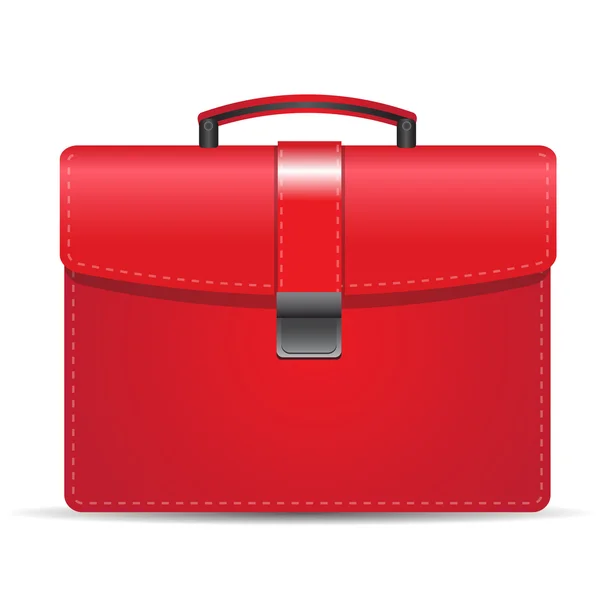 stock vector Red suitcase isolated over white