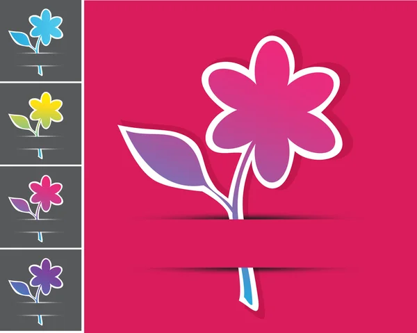 Vektor-Set von floralen Karten. — Stockvektor