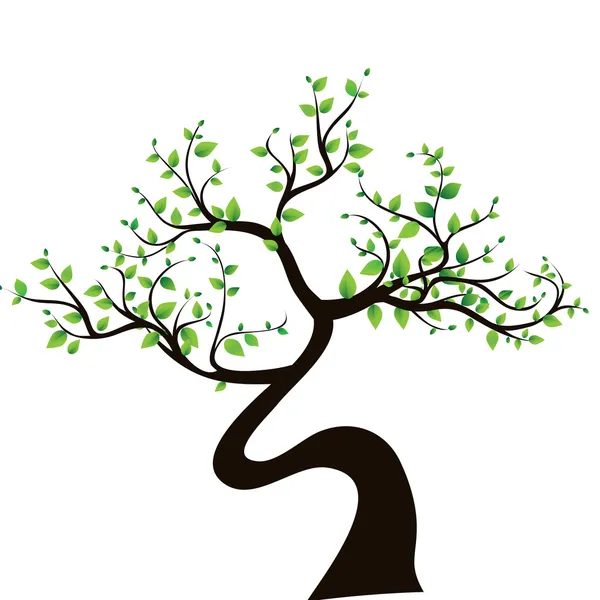 抽象的な木、自然のシンボル — ストックベクタ