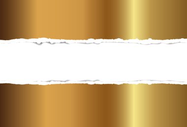 Gold torn paper, clipart